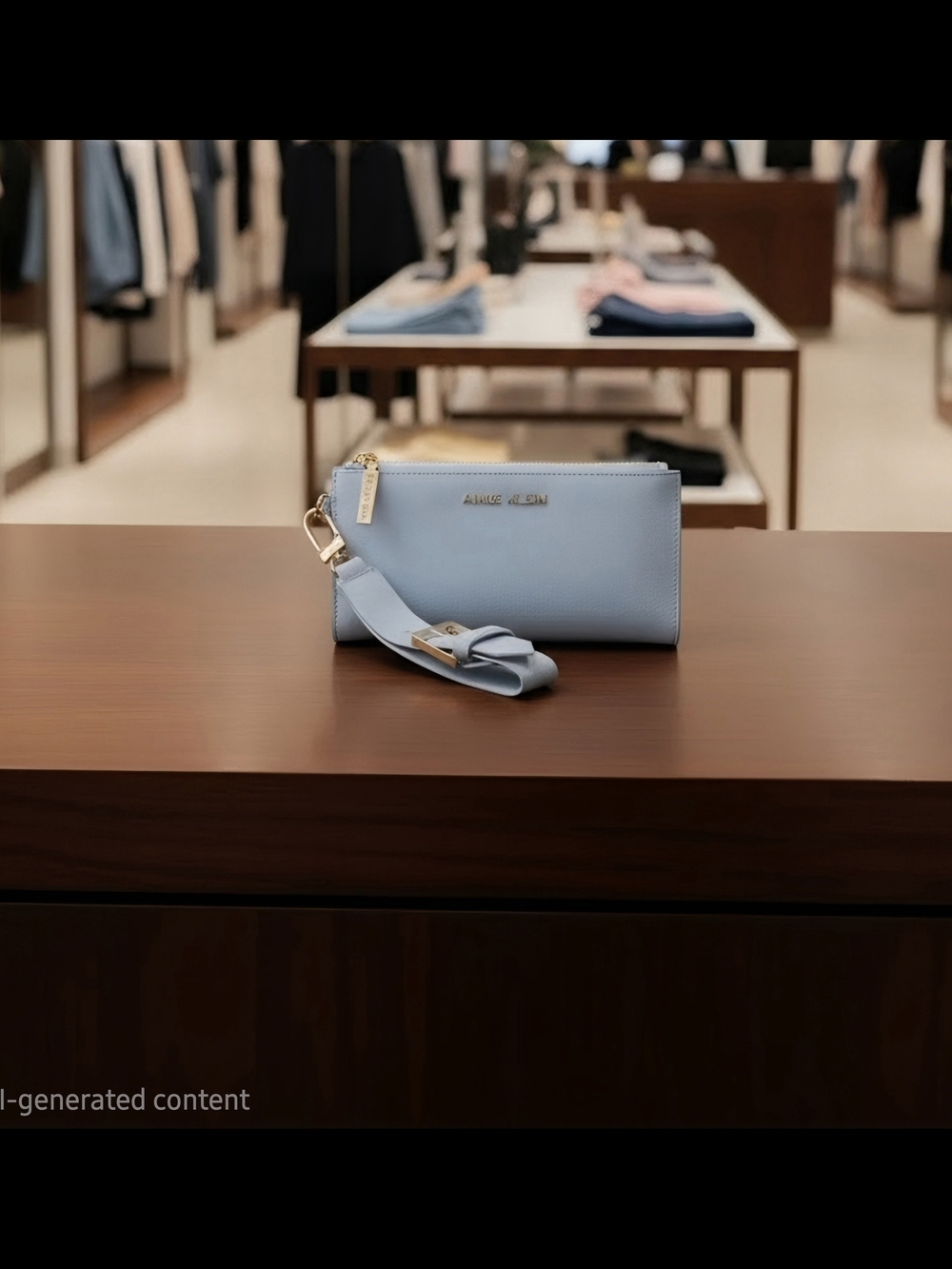 Anne Klein Light Blue Wristlet Clutch